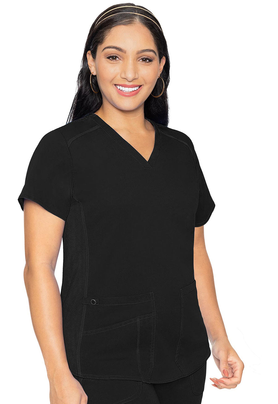 Med Couture Touch Shirttail V-neck Top #7459