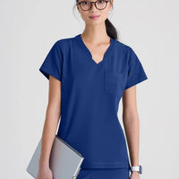 Grey's Anatomy Sway Women's 1-Pocket Tuck In V-Neck Scrub Top #GSST181