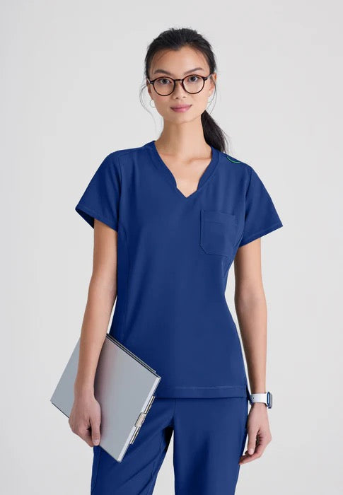 Grey's Anatomy Sway Women's 1-Pocket Tuck In V-Neck Scrub Top #GSST181