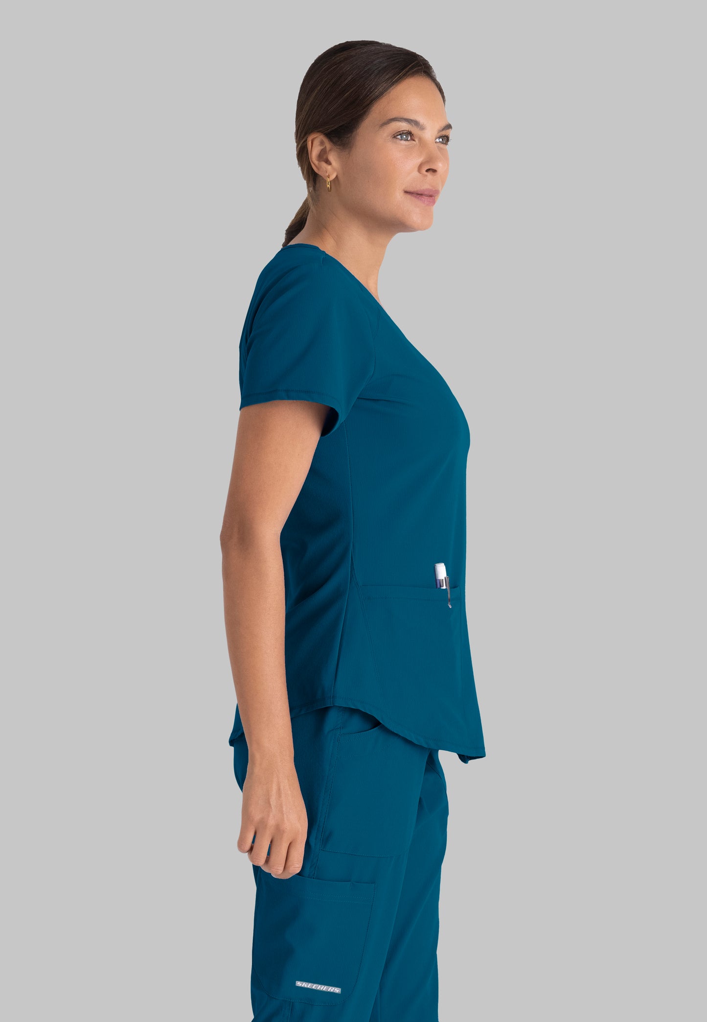 Skechers Women's Modern Fit V-Neck Scrub Top #SK101