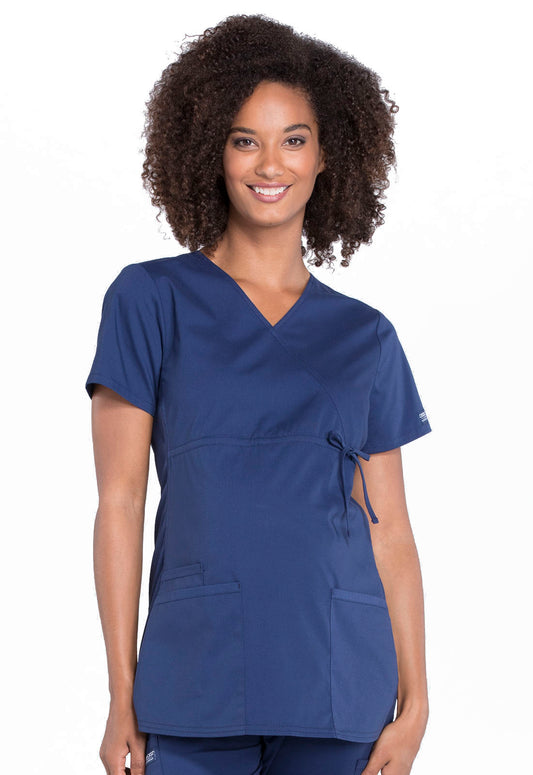 Cherokee WorkWear Maternity Mock Wrap Top | WW685