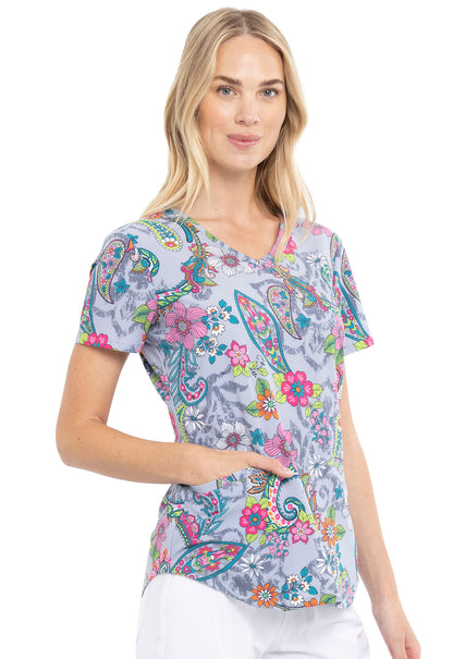 Cherokee Prints V-Neck Print Top | CK637