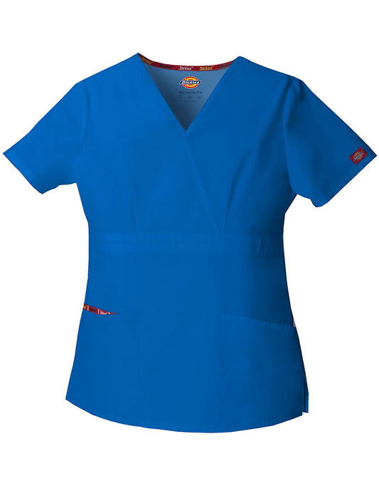 Women's EDS Signature Mock Wrap Scrub Top #86806