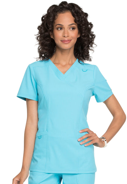 Elle Women Scrubs Top Mock Wrap #Elle620