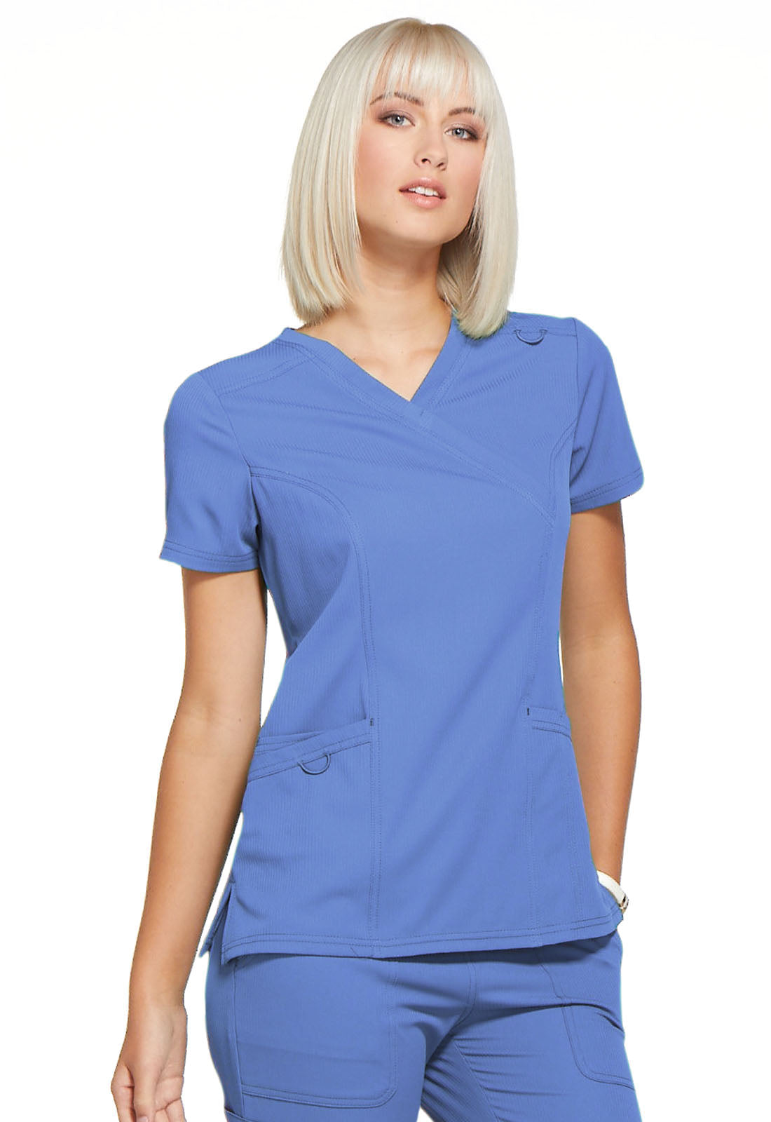 Elle Women Scrubs Top Mock Wrap #Elle620