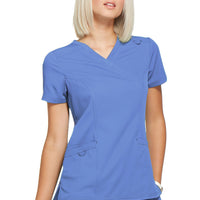 Elle Women Scrubs Top Mock Wrap #Elle620