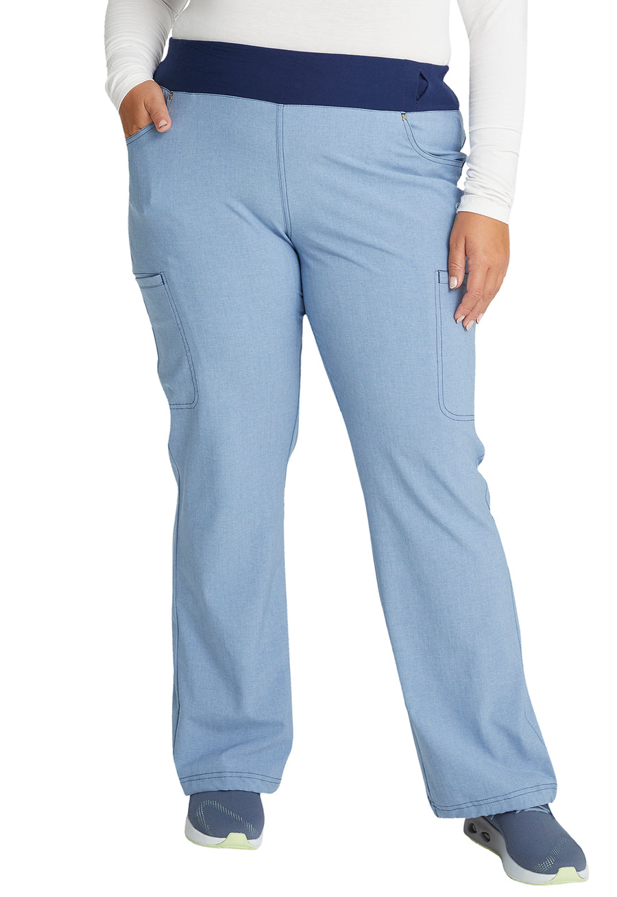 Cherokee iFlex Women's Mid Rise Straight Leg Pull-On Pant #CK002