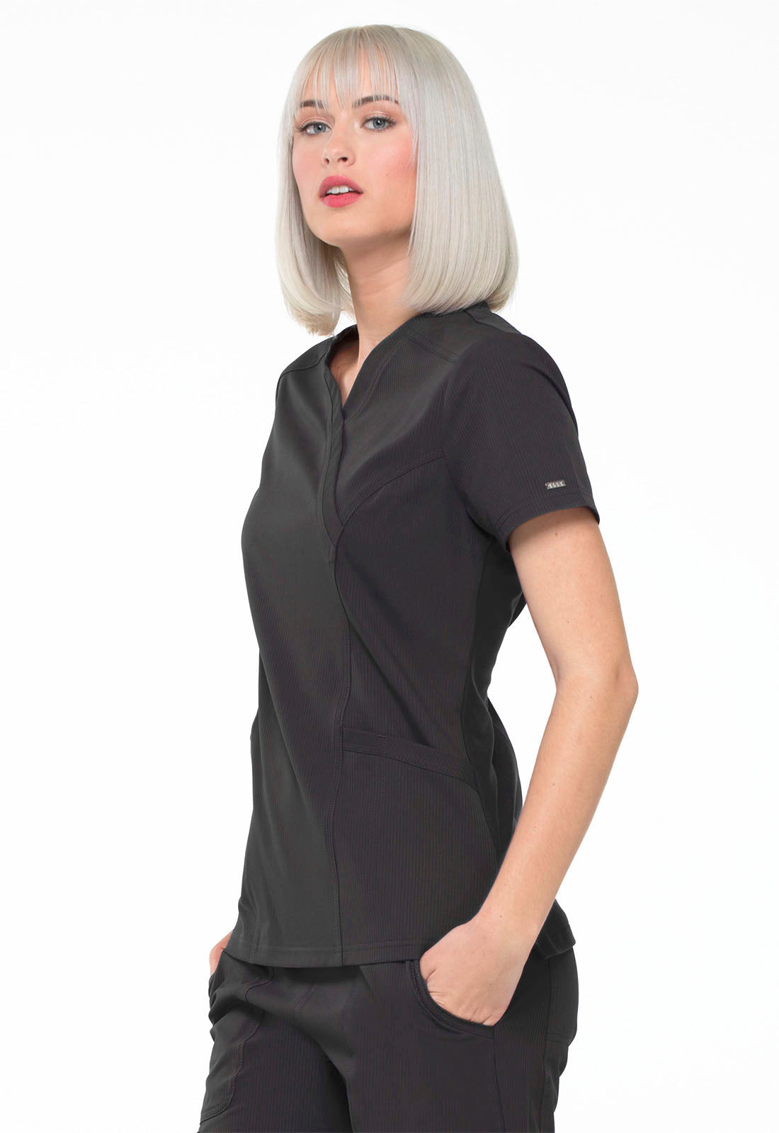 Elle Women Scrubs Top Mock Wrap #Elle620