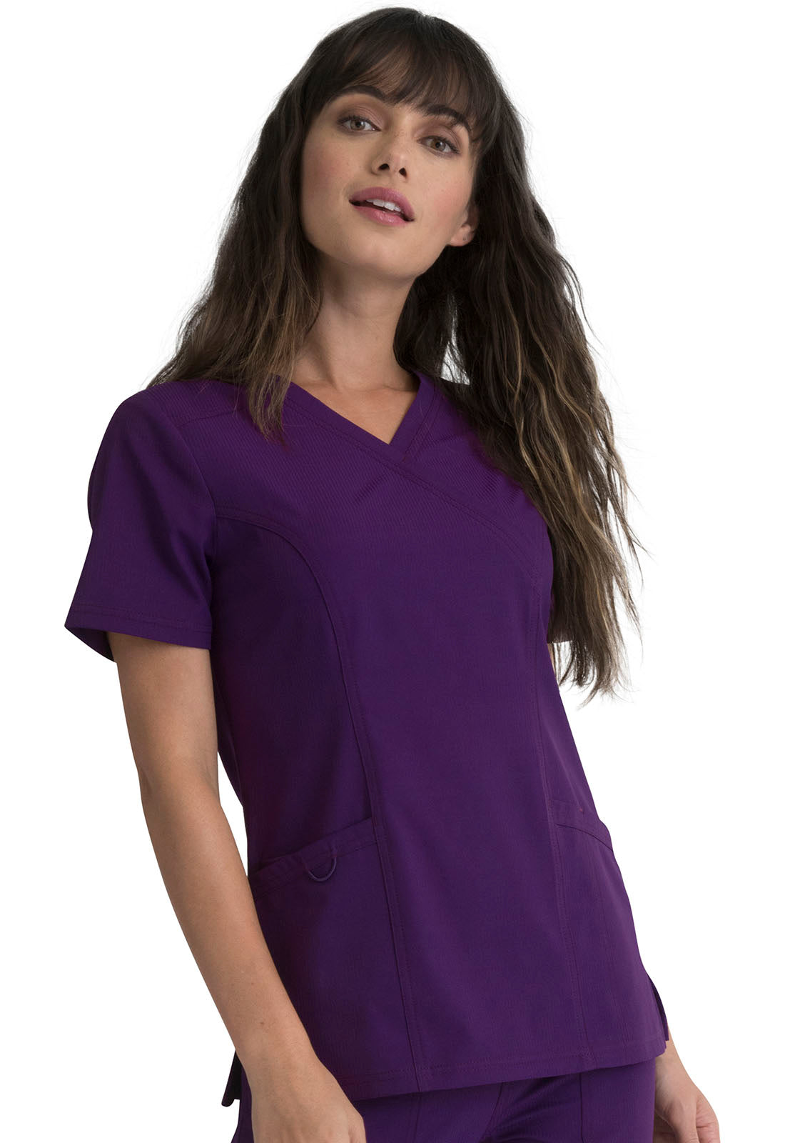 Elle Women Scrubs Top Mock Wrap #Elle620