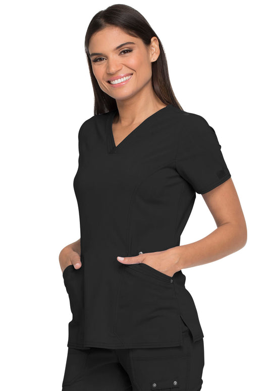 Dickies Advance Women Scrubs Top V-Neck with Patch Pockets #DK755