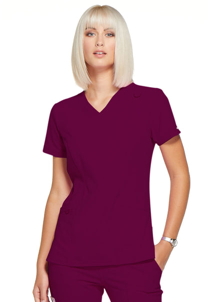 Elle Women Scrubs Top Mock Wrap #Elle620