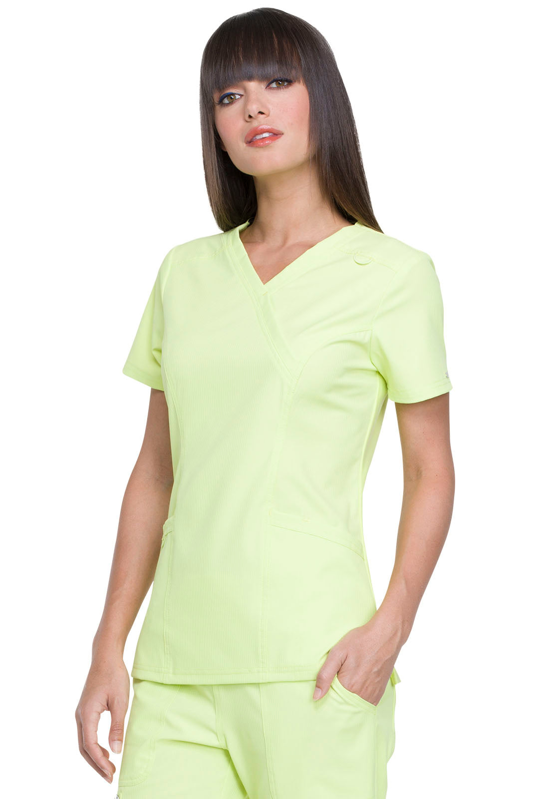 Elle Women Scrubs Top Mock Wrap #Elle620