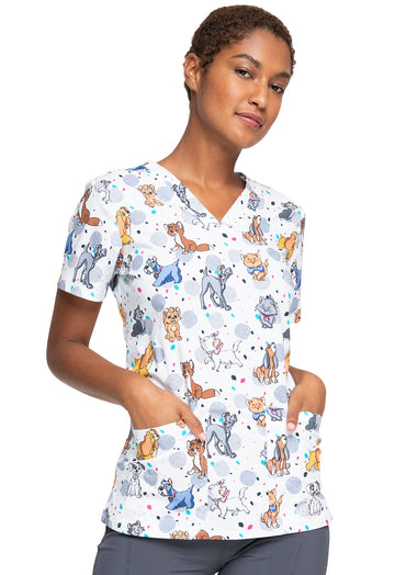 Tooniforms V-Neck Print Top | TF737